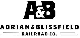 A&B ADRIAN & BLISSFIELD RAILROAD CO. trademark