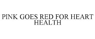 PINK GOES RED FOR HEART HEALTH trademark