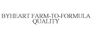 BYHEART FARM-TO-FORMULA QUALITY trademark