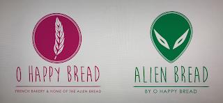 O HAPPY BREAD FRENCH BAKERY & HOME OF THE ALIEN BREAD ALIEN BREAD BY O HAPPY BREAD trademark