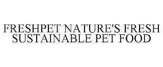 FRESHPET NATURE'S FRESH SUSTAINABLE PET FOOD trademark