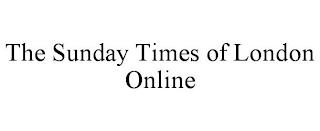 THE SUNDAY TIMES OF LONDON ONLINE trademark