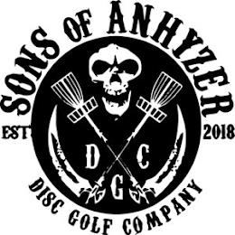 DGC SONS OF ANHYZER DISC GOLF COMPANY EST 2018 trademark