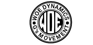 WOE · WOE DYNAMICS · G'S MOVEMENT trademark