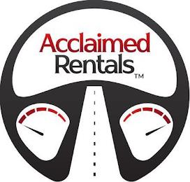 ACCLAIMED RENTALS trademark