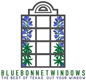 BLUEBONNET WINDOWS THE BEST OF TEXAS. OUT YOUR WINDOW trademark