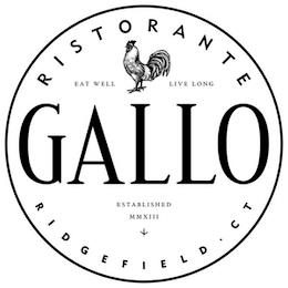 GALLO RISTORANTE EAT WELL LIVE LONG ESTABLISHED MMXIII RIDGEFIELD CT trademark