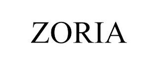 ZORIA trademark