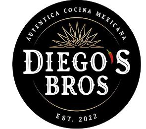 DIEGO S BROS AUTENTICA COCINA MEXICANA EST. 2022 trademark