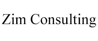 ZIM CONSULTING trademark