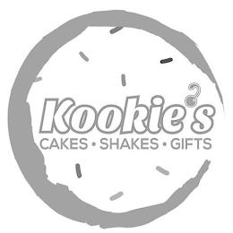 KOOKIE'S CAKES SHAKES GIFTS trademark