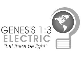 GENESIS 1:3 ELECTRIC "LET THERE BE LIGHT" trademark