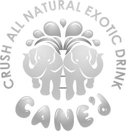 CRUSH ALL NATURAL EXOTIC DRINK CANE'D trademark