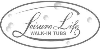 LEISURE LIFE WALK-IN TUBS trademark