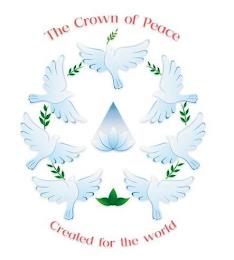 THE CROWN OF PEACE CREATED FOR THE WORLD trademark