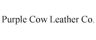 PURPLE COW LEATHER CO. trademark