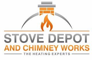 STOVE DEPOT AND CHIMNEY WORKS THE HEATING EXPERTS trademark