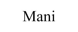 MANI trademark