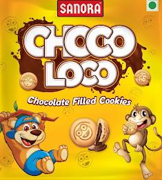 SANORA CHOCO WOW LOCO WOW CHOCOLATE FILLED COOKIES OW trademark