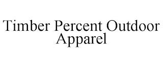 TIMBER PERCENT OUTDOOR APPAREL trademark