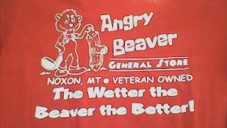 ANGRY BEAVER GENERAL STORE NOXON, MT VETERAN OWNED THE WETTER THE BEAVER THE BETTER! trademark