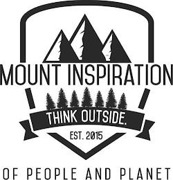 MOUNT INSPIRATION THINK OUTSIDE. EST. 2015 OF PEOPLE AND PLANET trademark