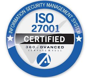 INFORMATION SECURITY MANAGEMENT SYSTEM IS0 27001 CERTIFIED 360 ADVANCED COMPASS ROSE trademark