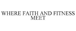 WHERE FAITH AND FITNESS MEET trademark