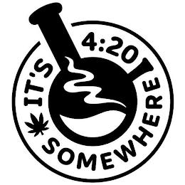 IT'S 4:20 SOMEWHERE trademark