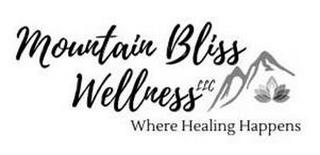 MOUNTAIN BLISS WELLNESS LLC WHERE HEALING HAPPENS trademark