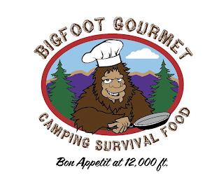 BIGFOOT GOURMET CAMPING SURVIVAL FOOD BON APPETIT AT 12,000 FT. trademark