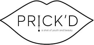 PRICK'D A SHOT OF YOUTH AND BEAUTY trademark