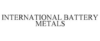 INTERNATIONAL BATTERY METALS trademark