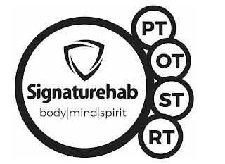 SIGNATUREHAB BODY MIND SPIRIT PT OT ST RTT trademark