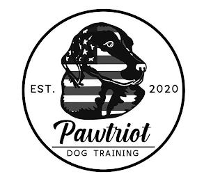 EST. 2020 PAWTRIOT DOG TRAINING trademark