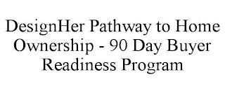 DESIGNHER PATHWAY TO HOME OWNERSHIP - 90 DAY BUYER READINESS PROGRAM trademark