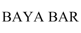 BAYA BAR trademark