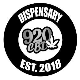 DISPENSARY 920 CBD EST. 2018 trademark