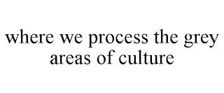 WHERE WE PROCESS THE GREY AREAS OF CULTURE trademark