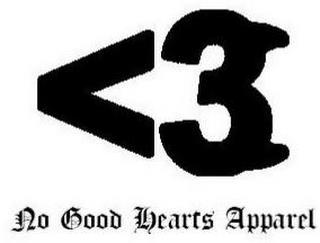 3 NO GOOD HEARTS APPAREL trademark