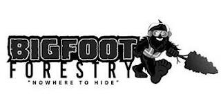 BIGFOOT FORESTRY "NOWHERE TO HIDE" trademark