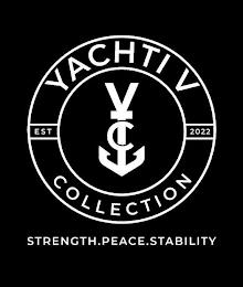 YACHTI V  COLLECTION YVC EST 2022 COLLECTION STRENGTH.PEACE.STABILITY trademark