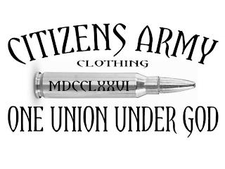 CITIZENS ARMY CLOTHING MDCCLXXVI ONE UNION UNDER GOD trademark