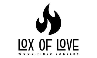 LOX OF LOVE WOOD-FIRED BAGELRY trademark