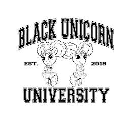 BLACK UNICORN EST. 2019 UNIVERSITY trademark