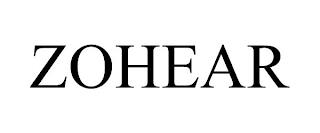 ZOHEAR trademark