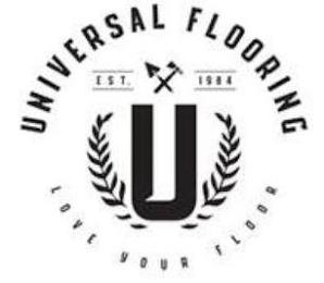 UNIVERSAL FLOORING EST. 1984 U LOVE YOUR FLOOR trademark