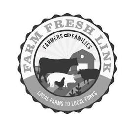 FARM FRESH LINK FARMERS FAMILIES LOCAL FARMS TO LOCAL FORKS trademark