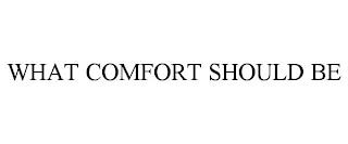 WHAT COMFORT SHOULD BE trademark