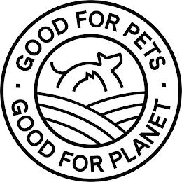 GOOD FOR PETS GOOD FOR PLANET trademark